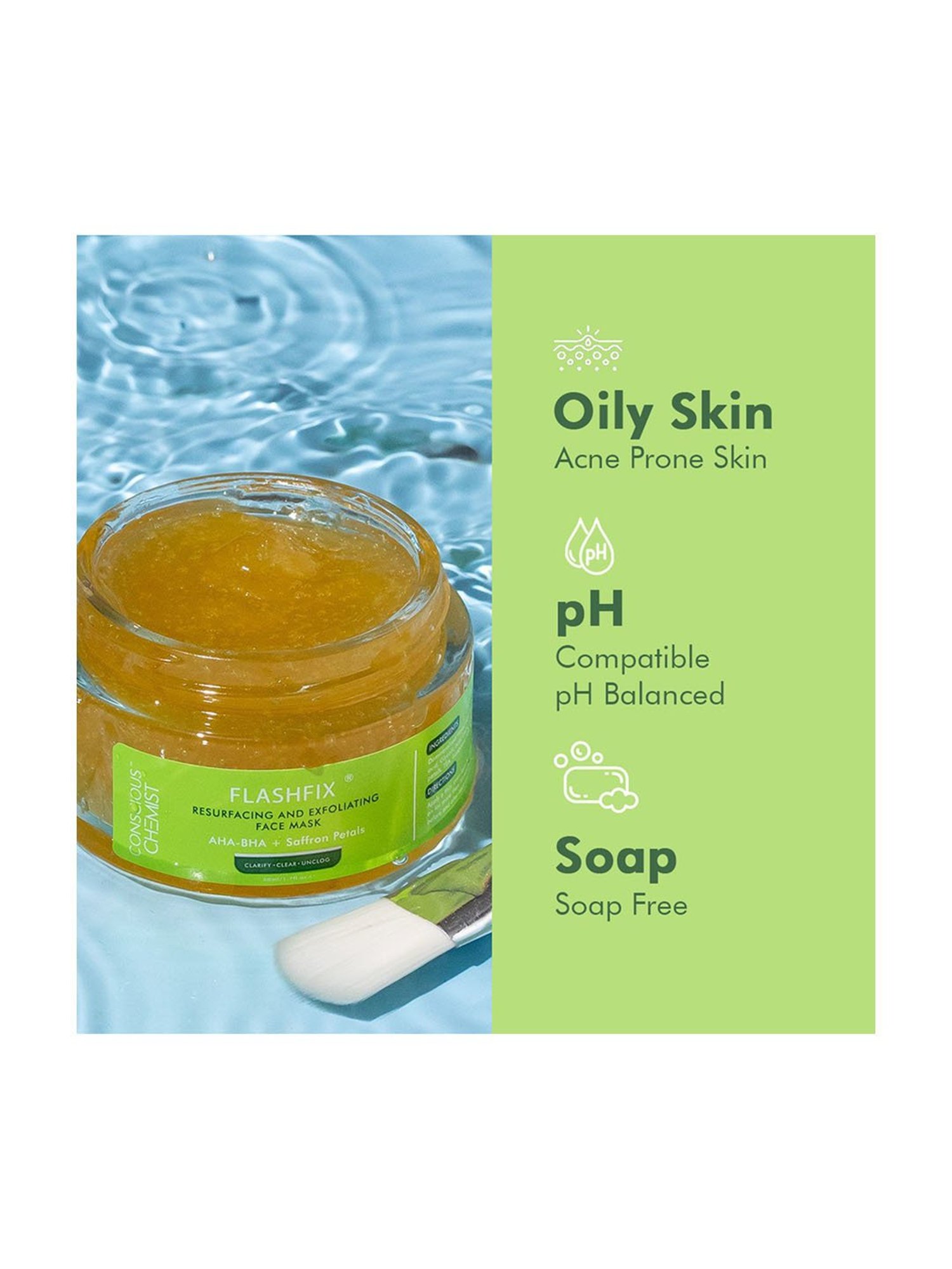 Conscious Chemist Flashfix Face Mask (Pack of 2)