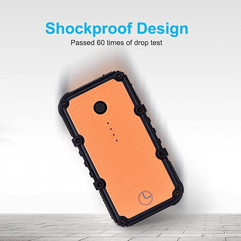 Waterproof Power Bank Portable Charger 13400mAh Dual USB Output Port 48A Fast Charge Travel External Battery Pack DustShock Proof Portable Phone Charger for iPhone Android Samsung etc