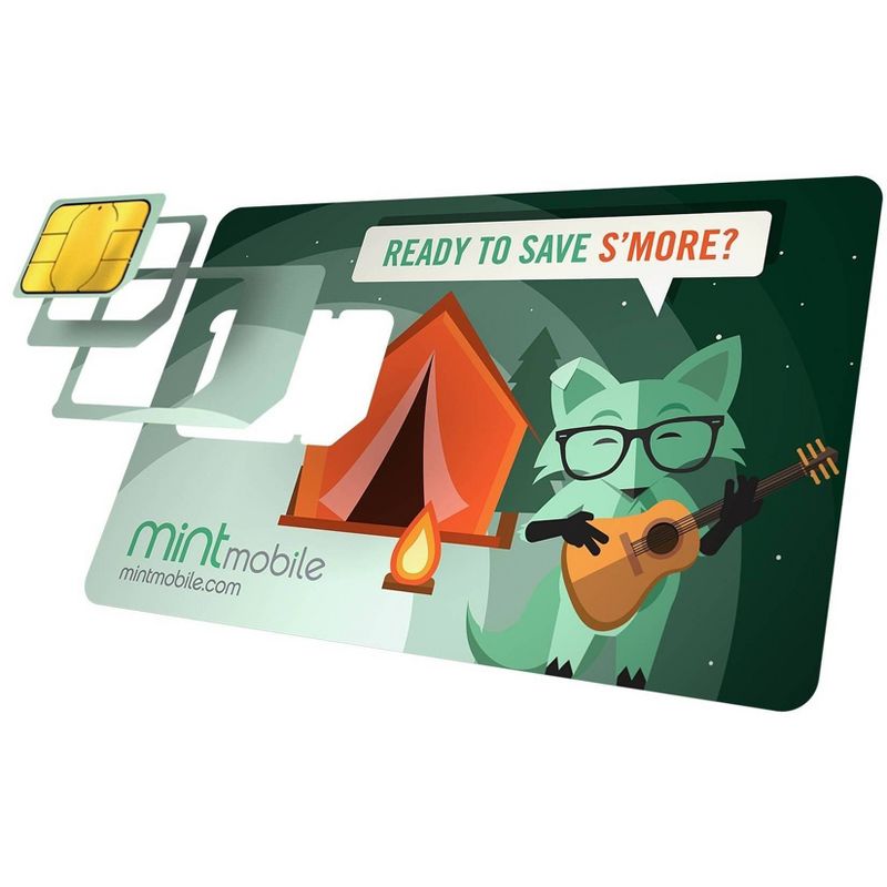 Mint Mobile 12 Month Unlimited Plan Sim Kit