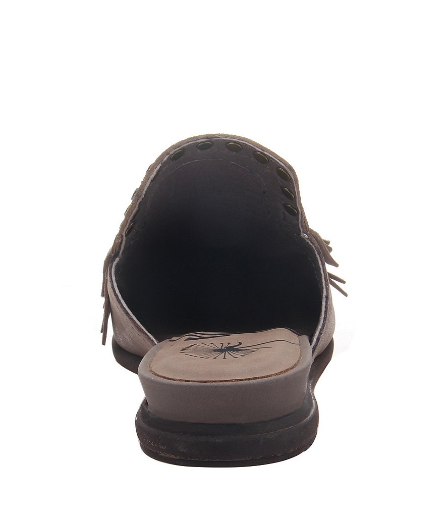 OTBT Gleam Leather Fringe Mules