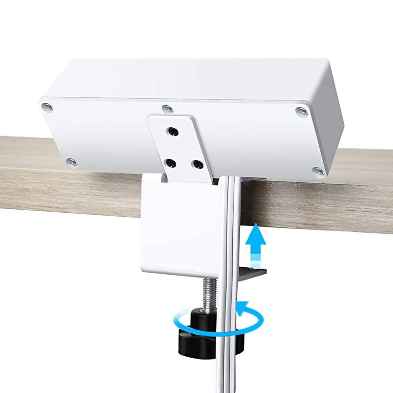 AC Outlet Desk Clamp Power Strip White Desk Mount USB Charging Power Station Removable Desktop Edge Power Center Plugs Output 125V60HZ12A1500W USB 5V4A 656FT Cable
