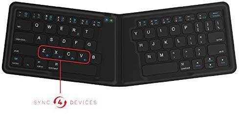 Kanex K166-1128 MultiSync Foldable Travel Bluetooth Wireless Keyboard