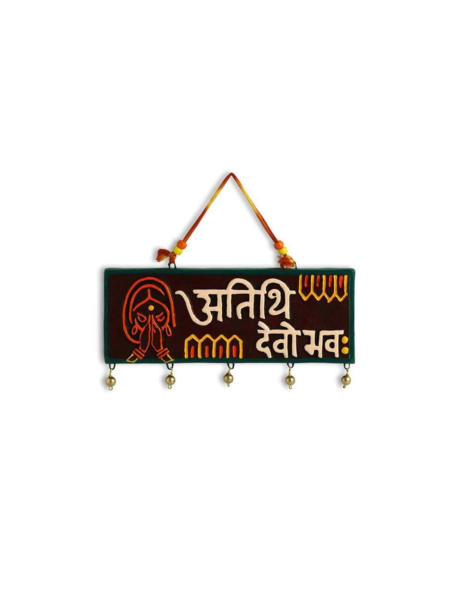 ExclusiveLane Atithi Devo Bhava Terracotta Wall Hanging Decor