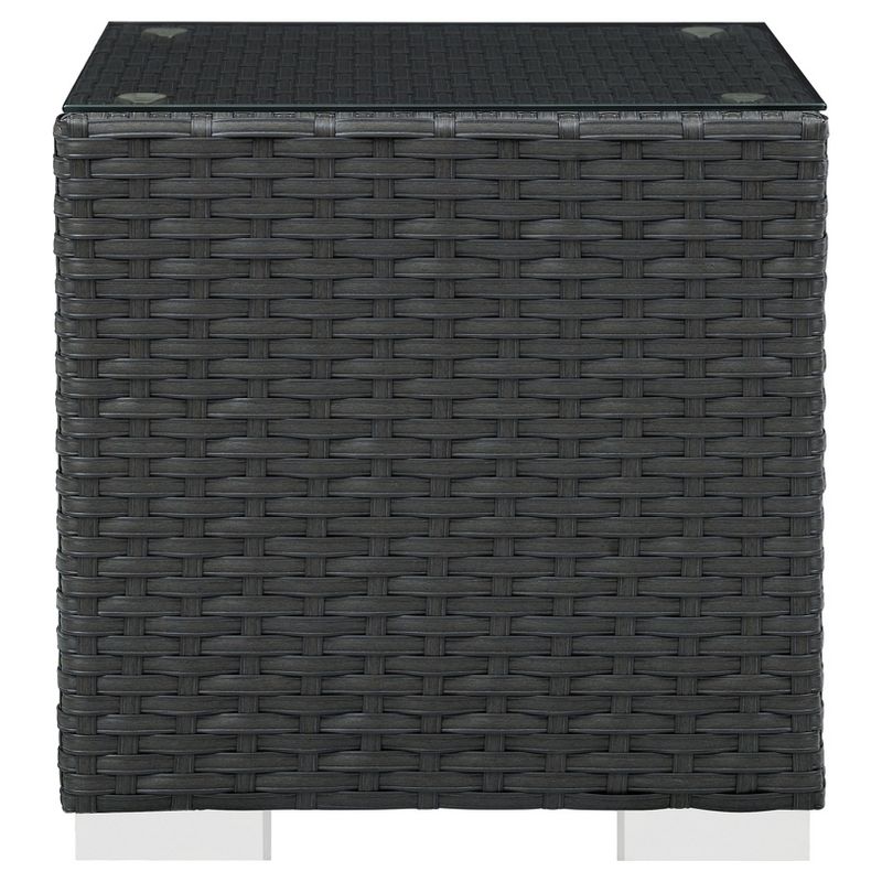 Sojourn Outdoor Square Patio Side Table - Chocolate - Modway