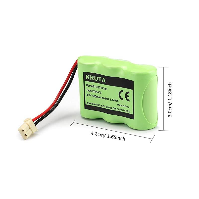 BT17333 BT27333 Cordless Phone Battery Compatible with for Vtech BT-17333 BT-27333 BT17233 BT27233 CS2111 01839 Sanyo CLT3500 GESPCH06 Radio 43-3215 2/3AA 3.6V 400mAh (Pack 2)