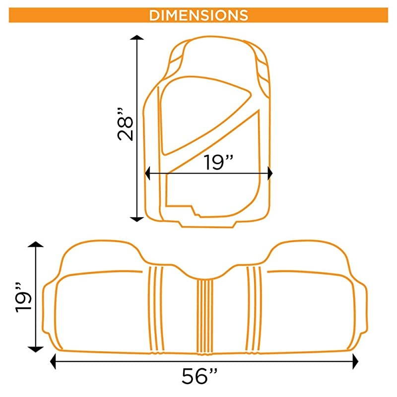 FlexTough Performance All Weather Rubber Car Floor Mats &ndash; 3 Piece Odorless Floor Mats for Cars Truck SUV, BPA-Free Automotive Floor Mats, Heavy-Duty Waterproof Liners (Beige)