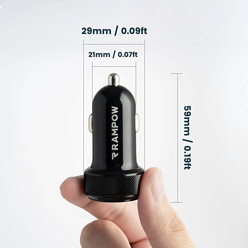 Car Charger,Mini 24W/12V 4.8A Dual USB Car Charger,Car Adapter with Blue LED for iPhone12/12 Pro/Pro Max/11/11 Pro/Pro Max/XR/XS/X,IPad Pro/Air 2/Mini,Samsung Galaxy S21/S20/S9/S8,XiaoMi