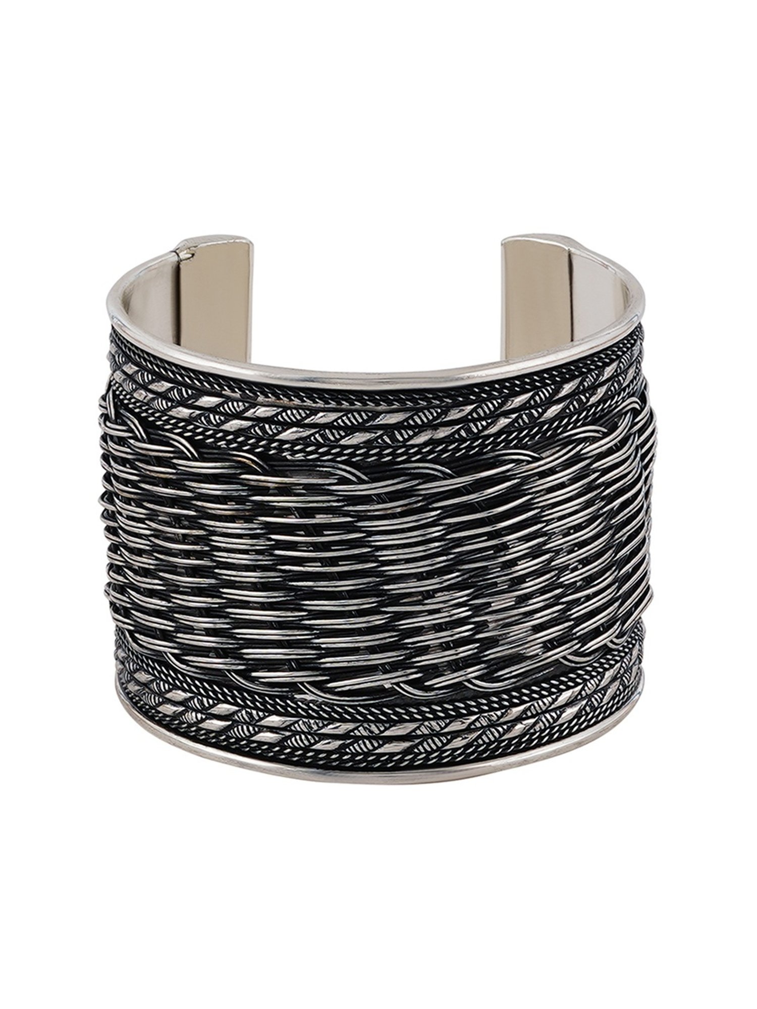 Teejh Charulata Black Cuffs Bracelet for Women