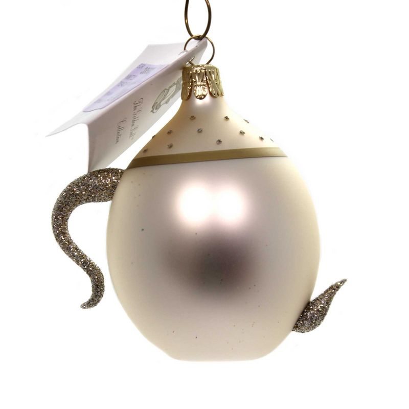 Golden Bell Collection 3.0" Teacup With Flowers Czech Republic  -  Tree Ornaments