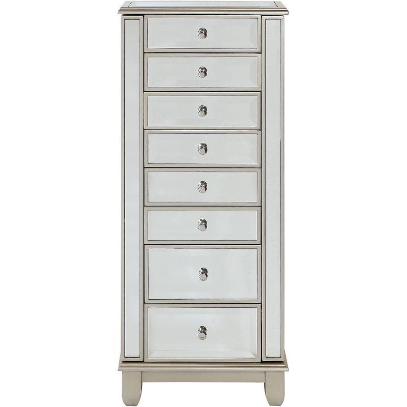 Monroe 2 Door 7 Drawer Jewelry Chest Champagne - Treasure Trove Accents