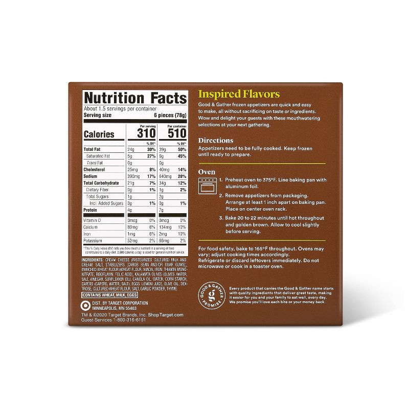 Frozen Olive Tapenade Phyllo Blossom - 4.58oz/10ct - Good & Gather™