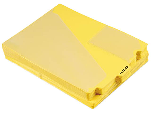 Esselte Pendaflex - 13544 - End Tab Poly Out Guides, Center OUT Tab, Letter, Yellow, 50/Box
