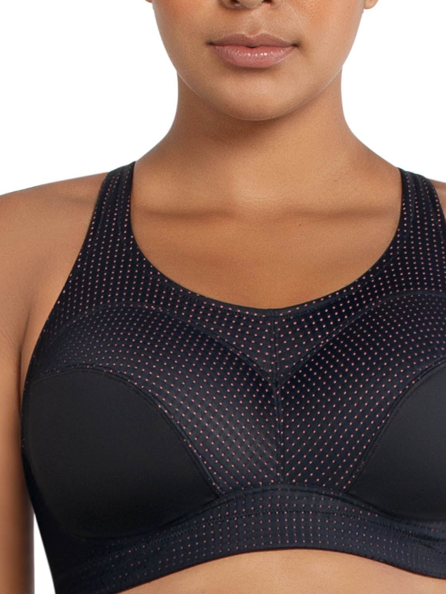 PARFAIT Black & Pink Blush Under Wired Padded Sports Bra