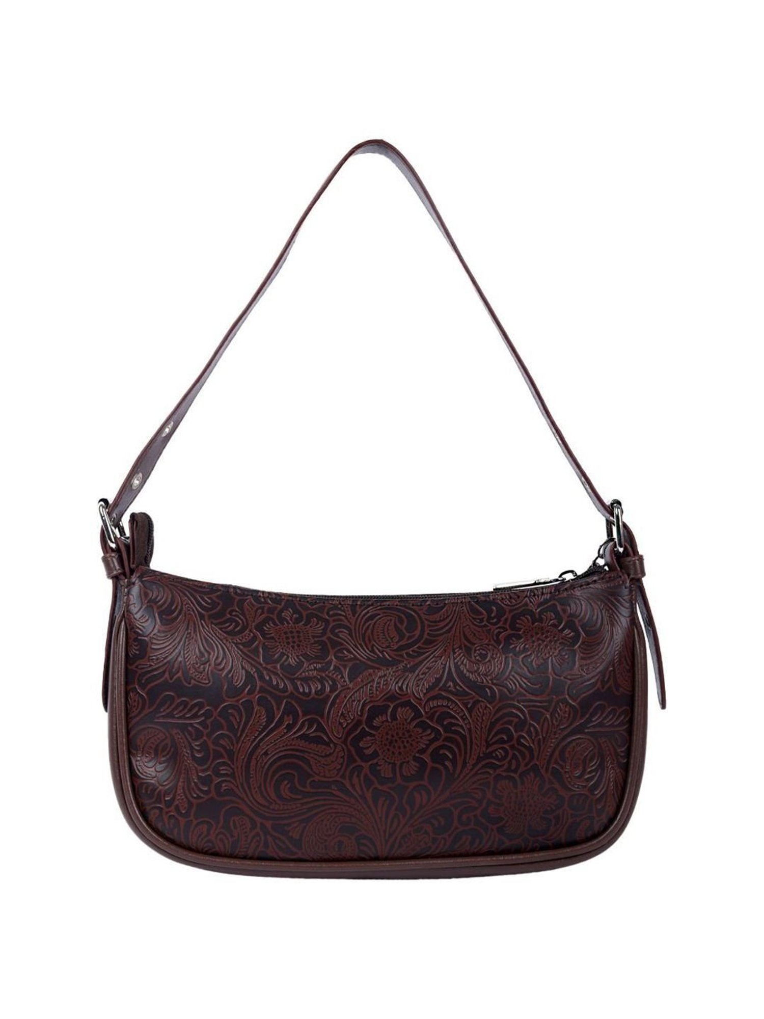 Lino Perros Brown Printed Medium Shoulder Handbag