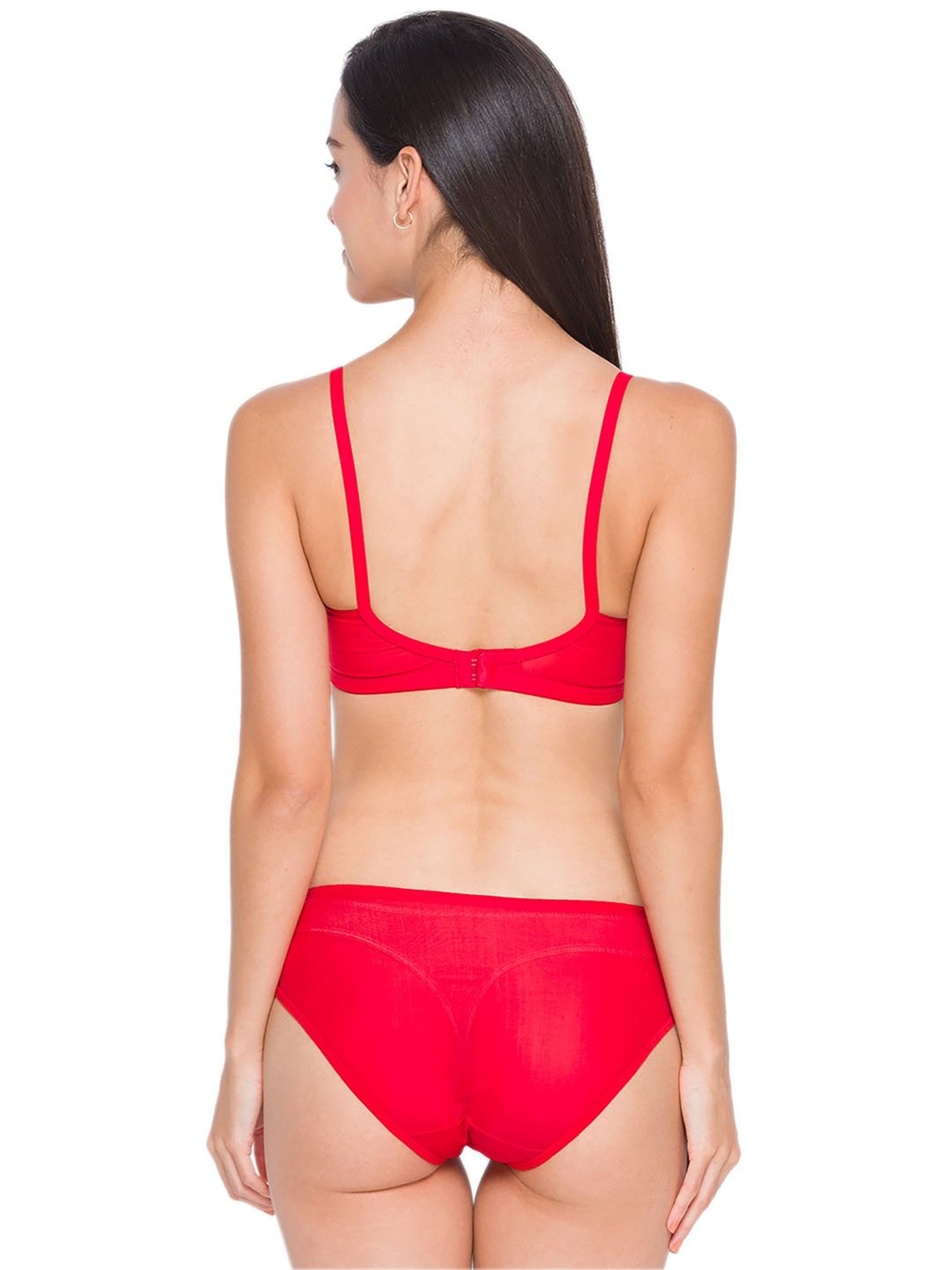 Candyskin Red Lace Bra With Bikini Panty