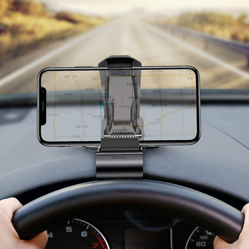 Baseus Dashboard Car Holder for iPhone Samsung Phone Grip 360 Degree Adjustable Clip Car Mount GPS Mobile Phone Holder Stand