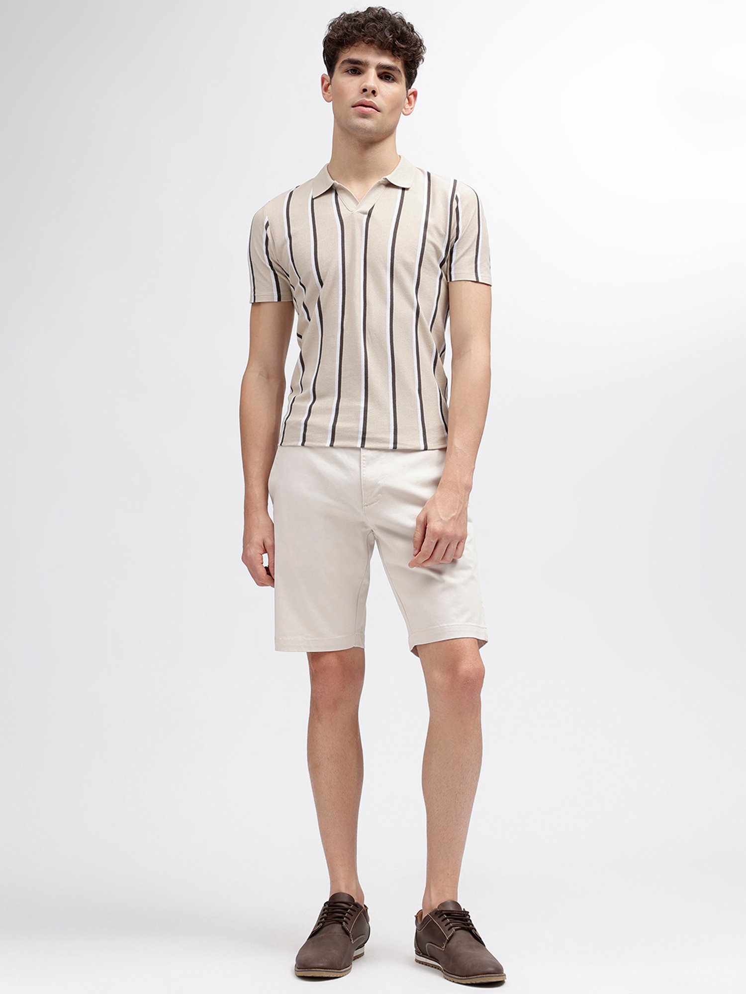 Bruun & Stengade Light Beige Regular Fit Shorts