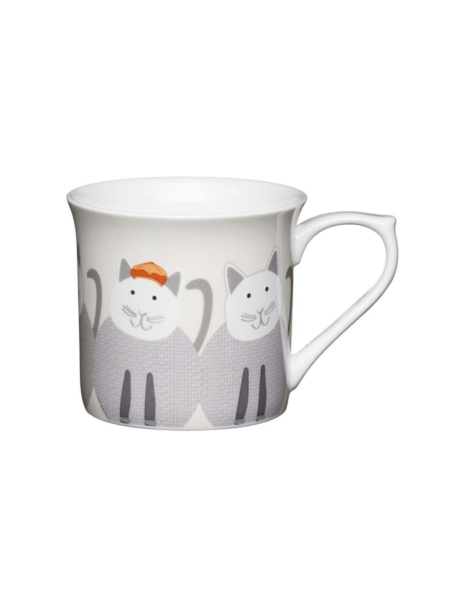 KitchenCraft White Bone China Fluted Mug (0.3 L)