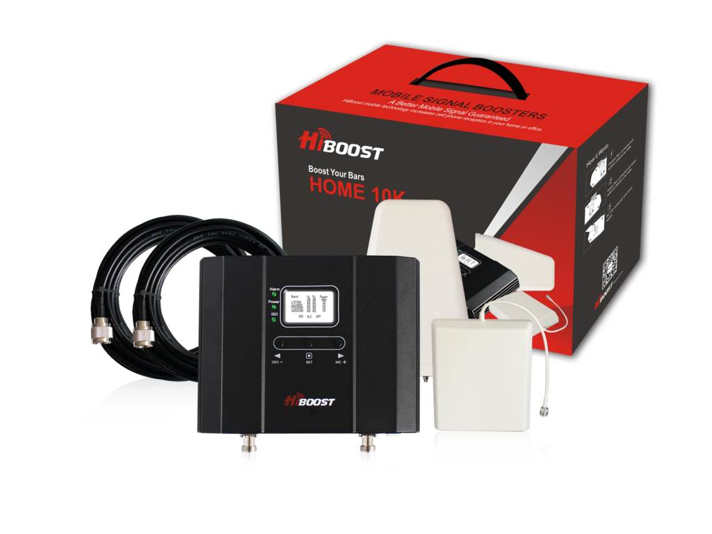 HiBoost Home 15K LCD Cell Phone Signal Booster Covers Up To 15,000 sq ft - F20G-5S-LCD