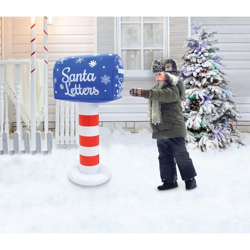 Occasions 3.5' Tall PVC Inflatable Mailbox, 3.5 ft Tall, Blue