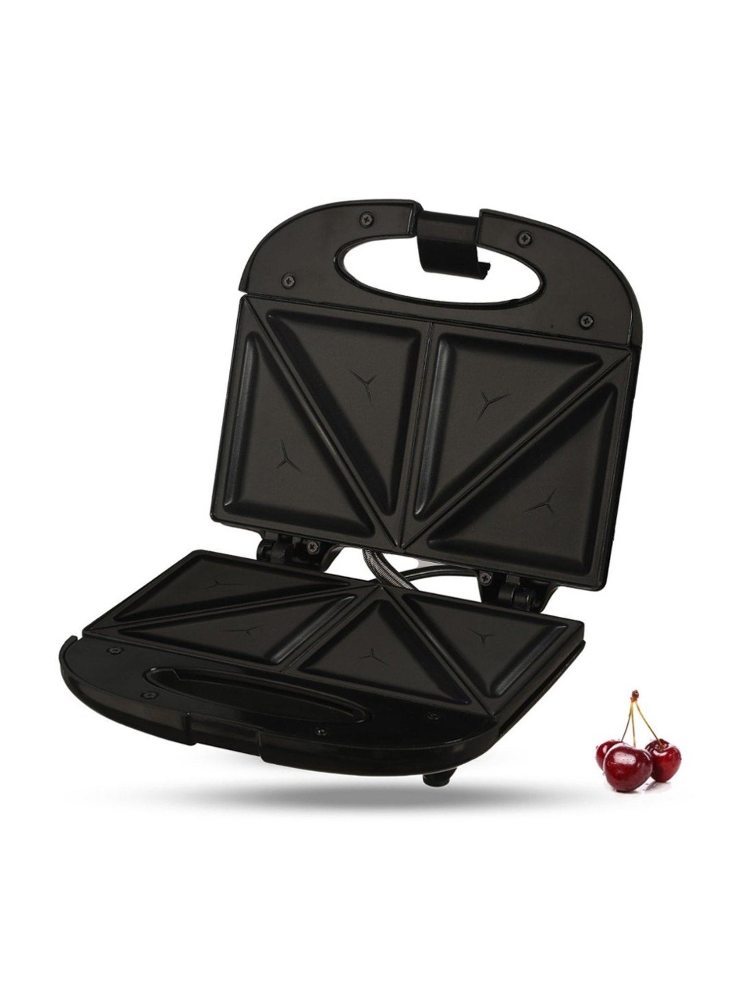 Borosil Sandwich Maker 700W Non Stick Coating (Black)