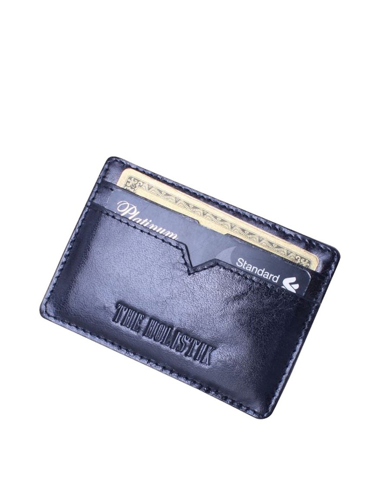 THE HOLISTIK Hide & Seek Black Casual Leather Bi-Fold Wallet for Men