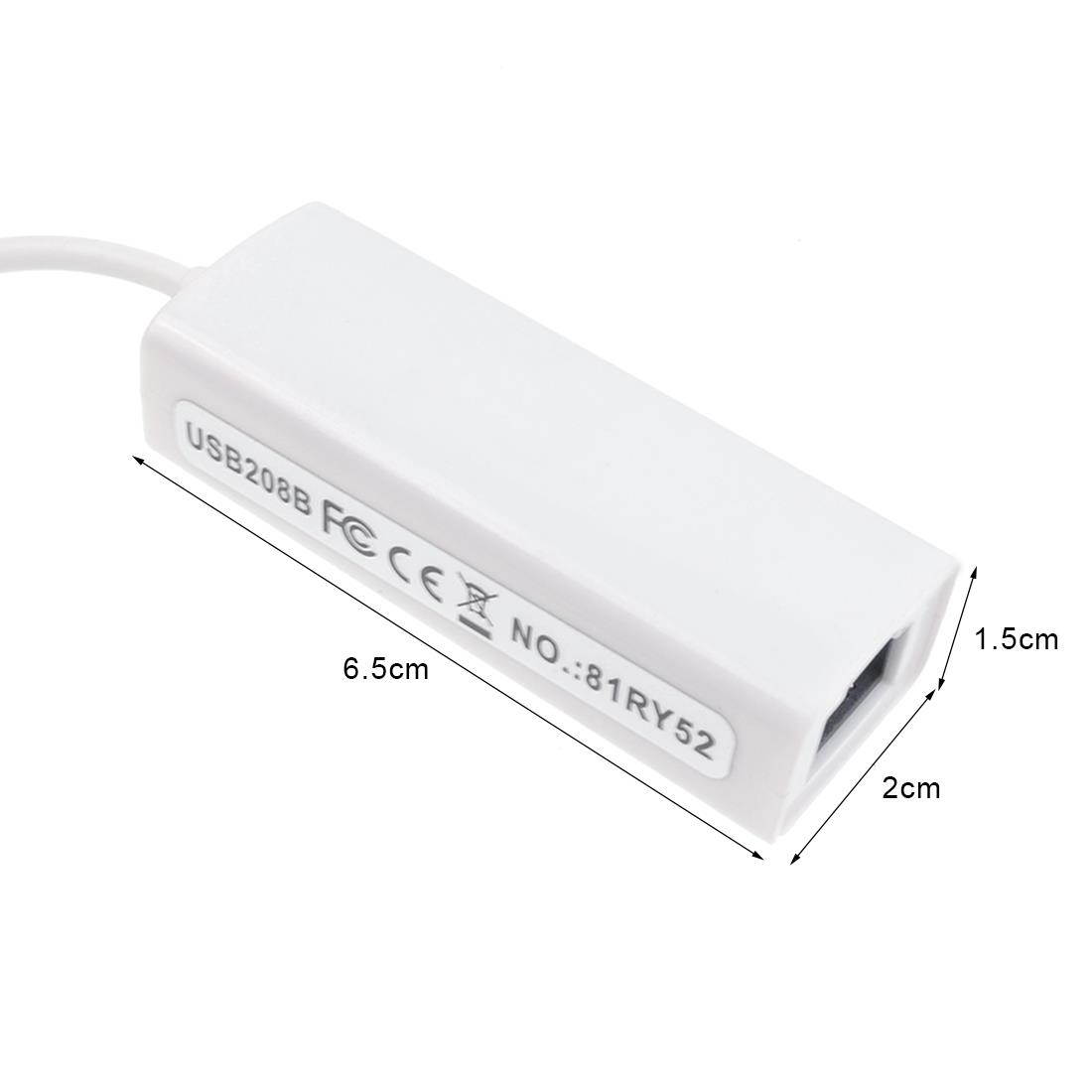 Hong Ye USB Ethernet Adapter  Micro USB 2.0 to RJ45 White