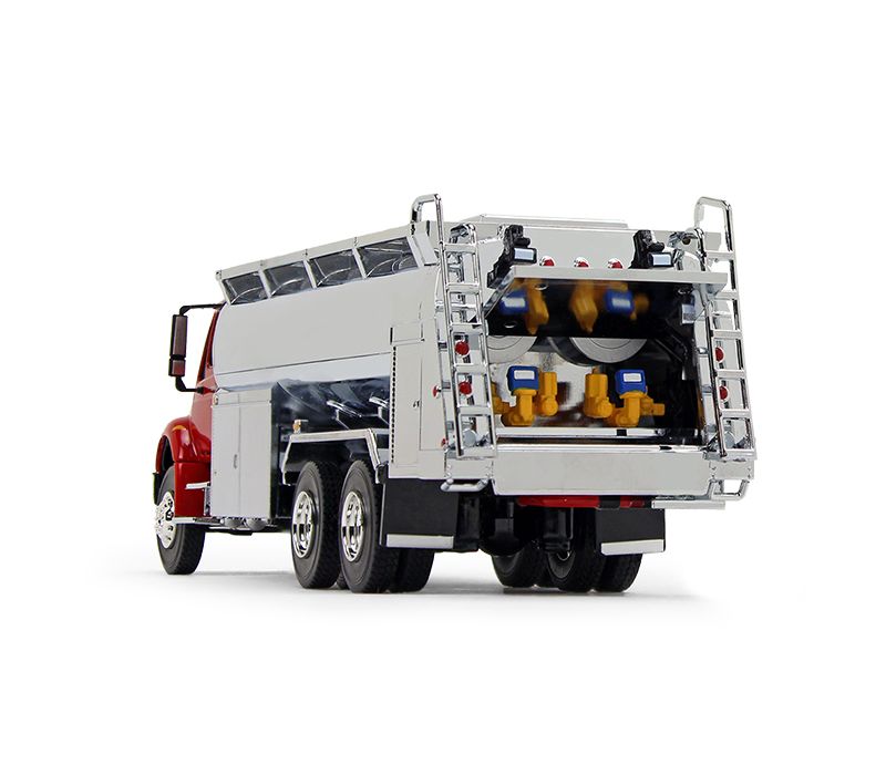 International DuraStar Liquid Fuel Tank Truck Viper Red and Chrome 1/50 Diecast Model by First Gear