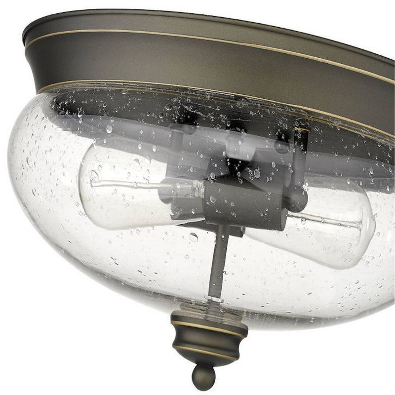 2-Light 7.5" Ceiling Light Flush Mount Olde Bronze - Z-Lite
