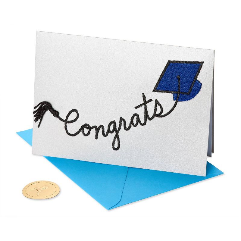 Graduation Greeting Card Embroidered Mortarboard - PAPYRUS