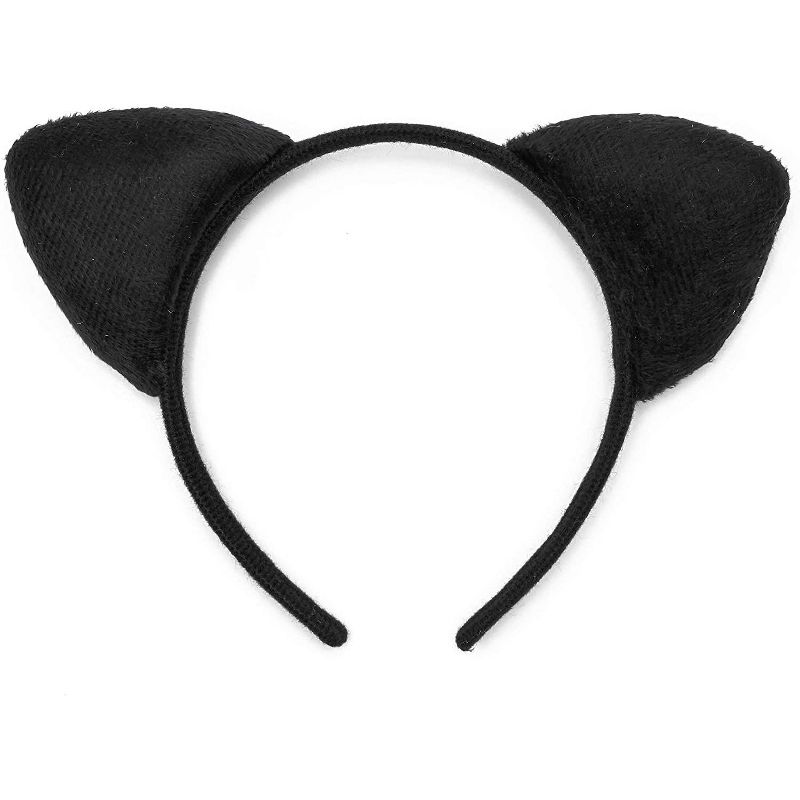 Spooky Central 2-Set Cute Cat Ears Headband  Animal Cosplay Halloween Party Decorations, Pink & Black 8 x 5.5 in