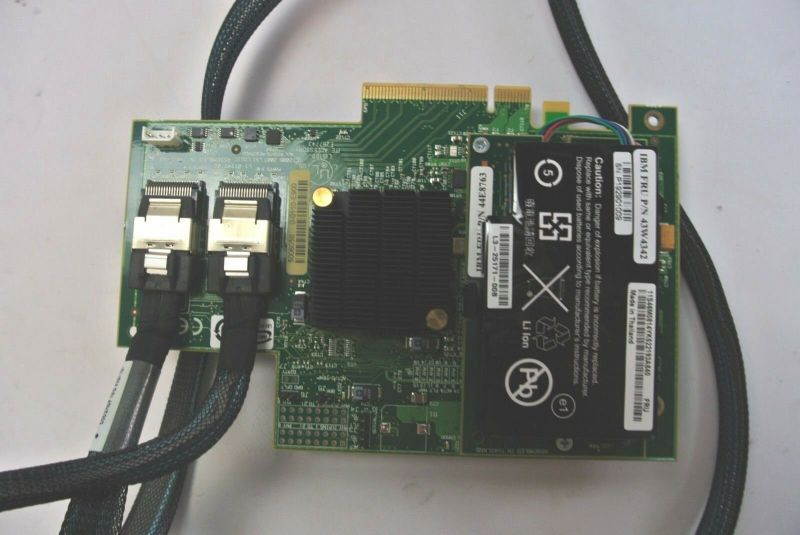 LSI LOGIC 500605B SAS CONTROLLER w/ Battery & Cables