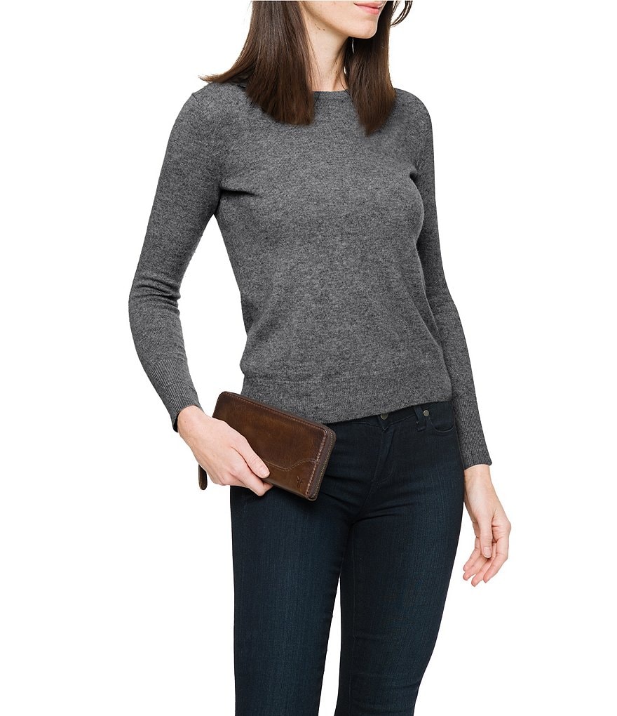 Frye Melissa Leather Zip Wallet