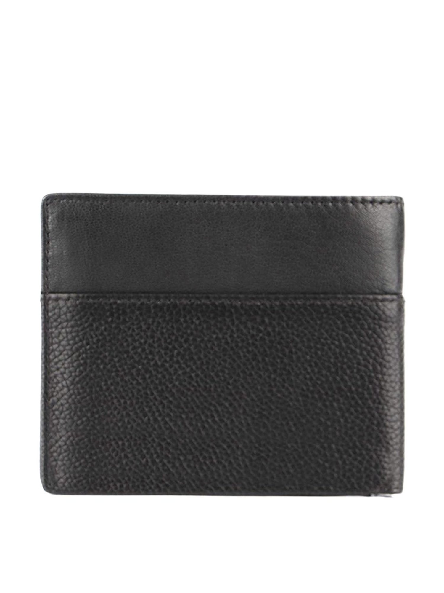 Police Black Leather Bi-Fold Wallet for Men