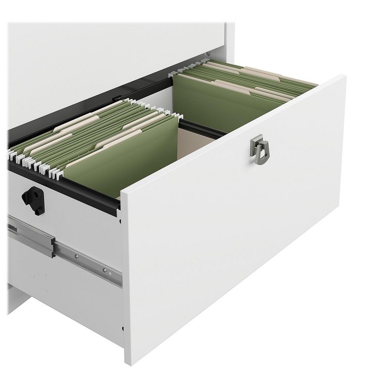 Bush Furniture Salinas 2-Drawer Lat File Cabinet, Let/Leg, Shiplap GY/Pure WE, 31.73" SAF132G2W-03