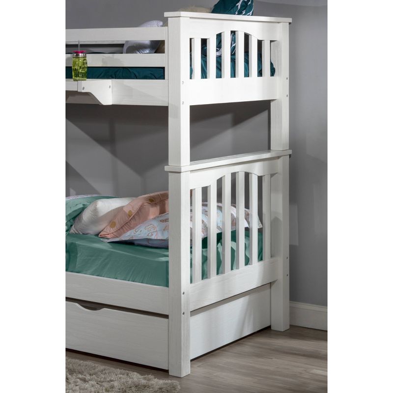 Twin Highlands Harper Bunk Bed with Trundle White - Hillsdale Furniture