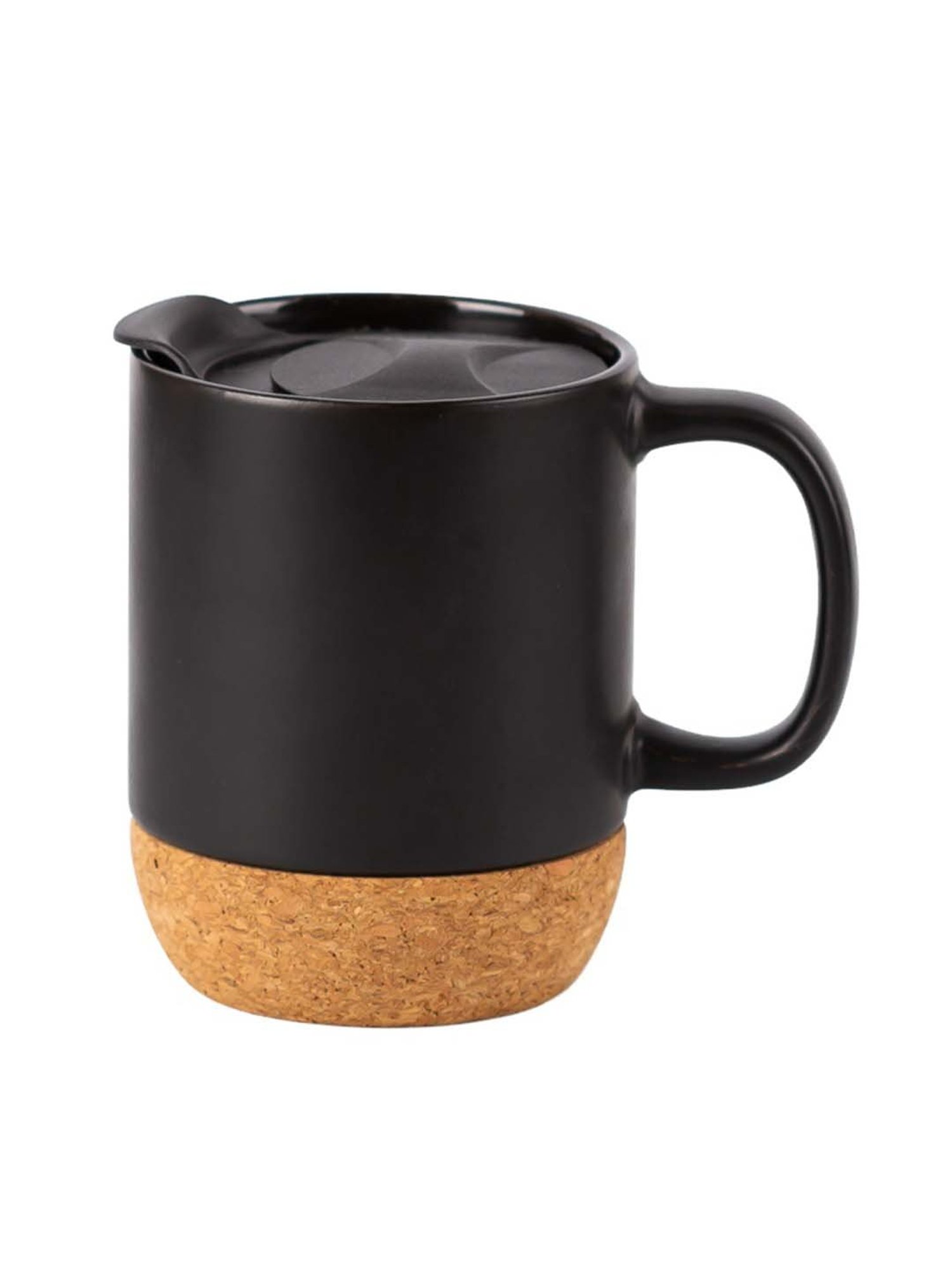JCPL Black & Grey Ceramic 8.5 cm Milk Mug (0.44 L) - Set of 2