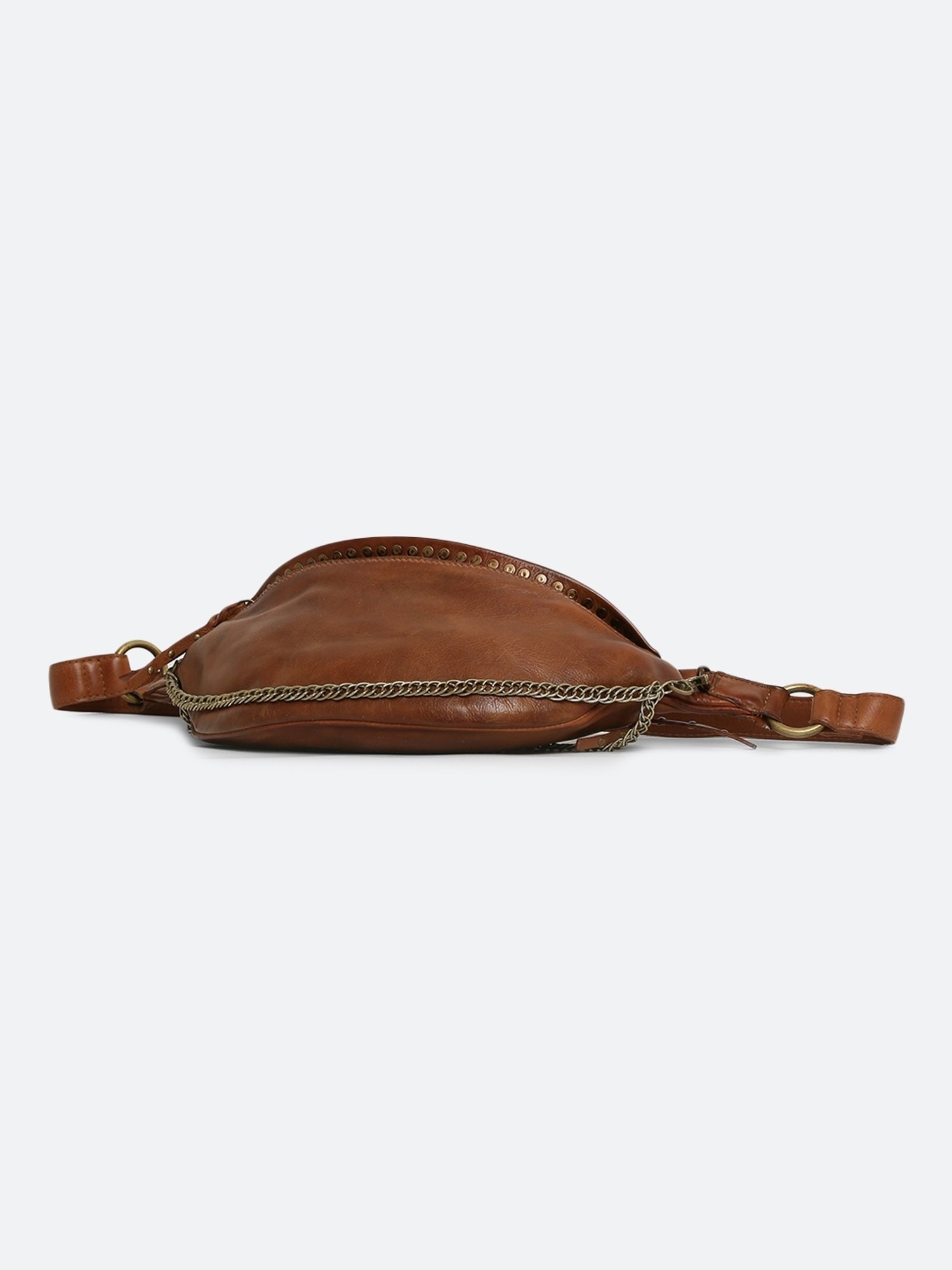Art N Vintage Biker Cognac Leather Solid  Waist Pouch