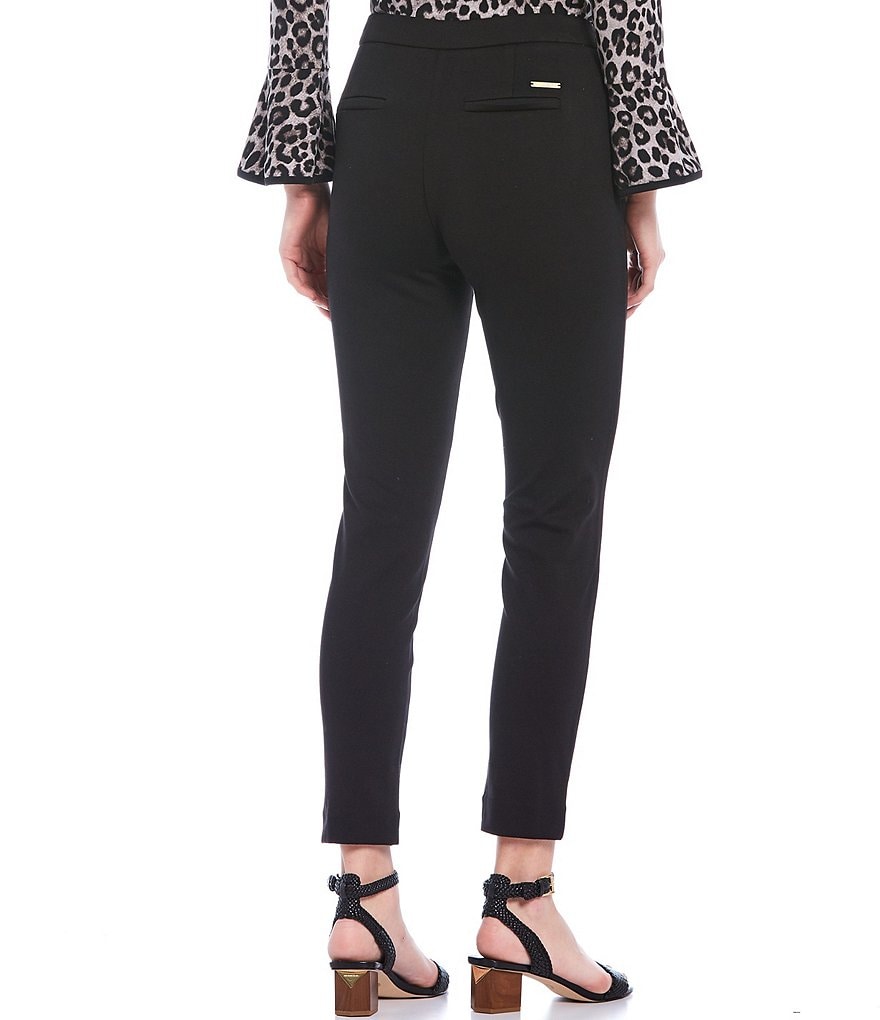 Eva Varro Solid Knit Jersey Banded Hem Pull-On Harem Pants