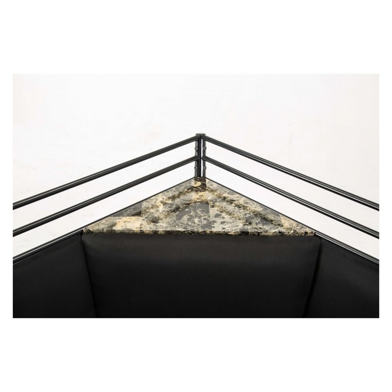 2pc Gareth Breakfast Nook Dining L Chair & Bench Black ( ) - Boraam