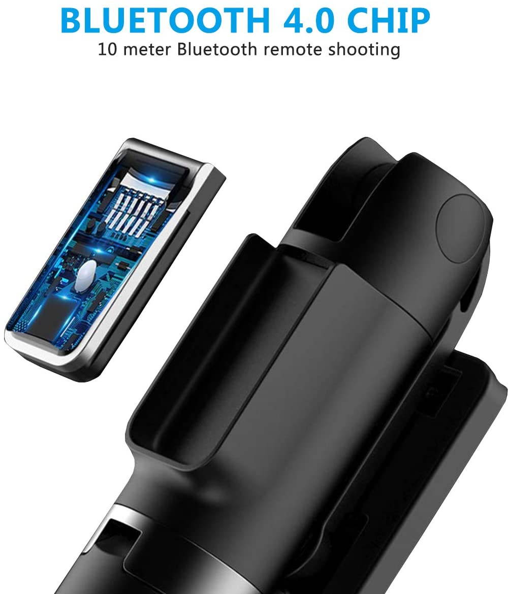 Selfie Stick Tripod, Extendable Selfie Stick with Detachable Wireless Remote and Tripod Stand Selfie Stick for iPhone 11/11 pro/X/8/7/6s/6,Samsung Galaxy S10/S9/S8/S7/Note 9/8,Huawei and More