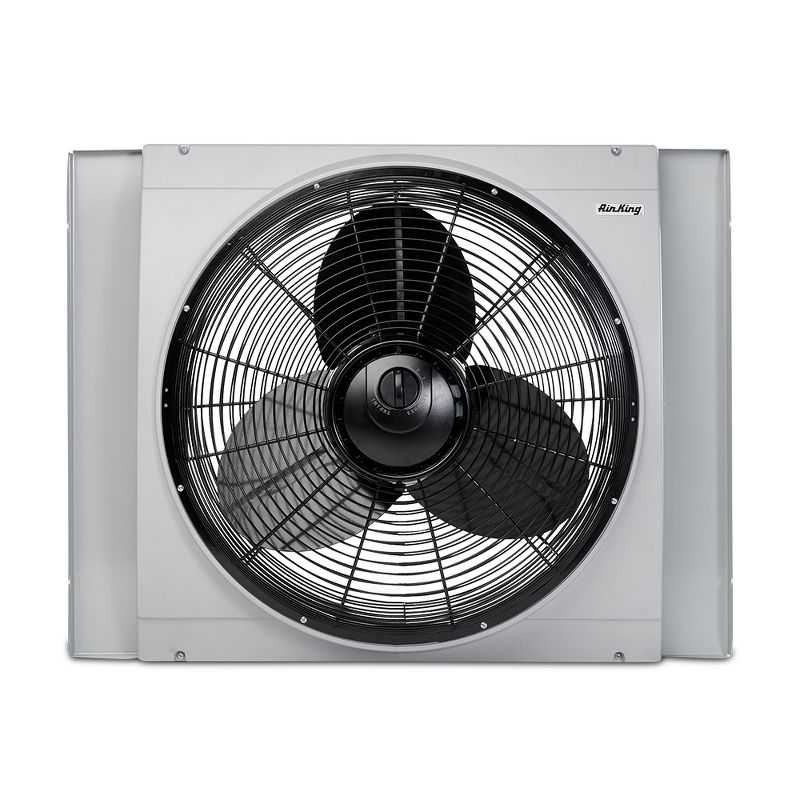 Air King 9166 20 inch Blades Whole House 120V 3 Speed Window Fan, Gray