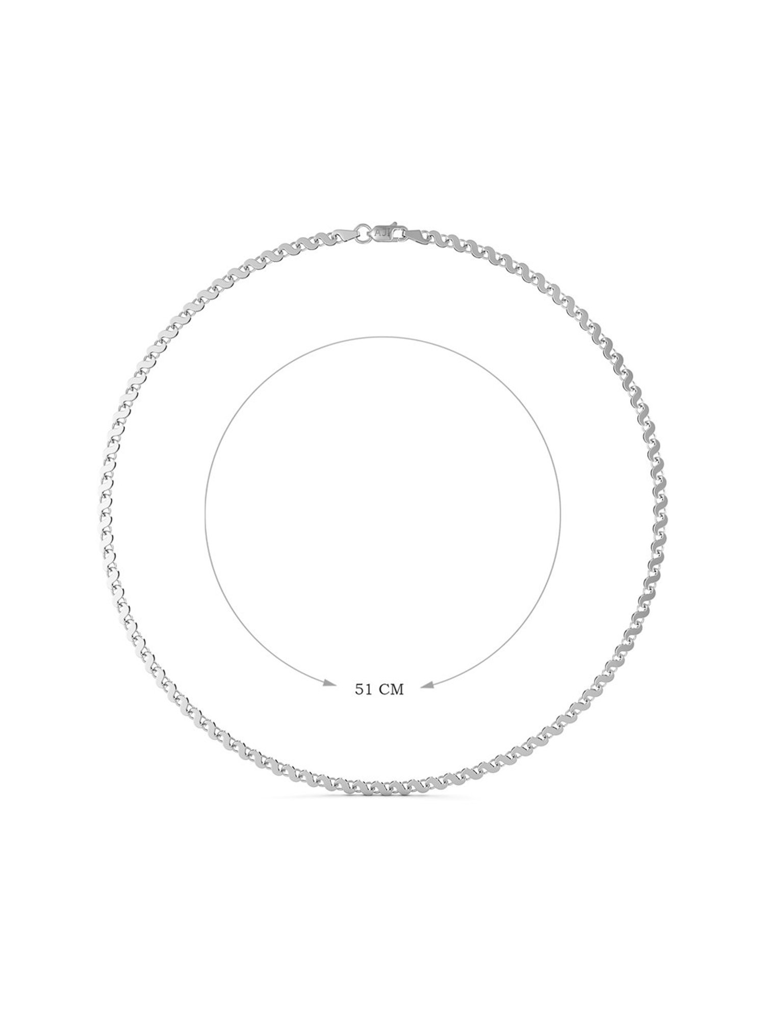 Joyalukkas 92.5 Sterling Silver Elegance Silver Chain for Men
