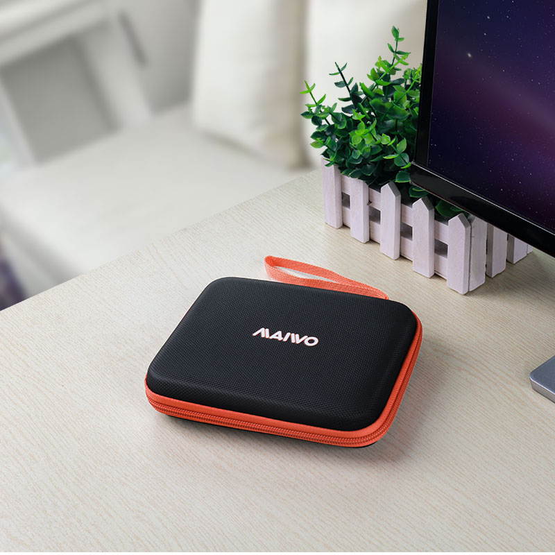 MAIWO KT04 Mobile Solid State Hard Drive Digital Headset Cable U Disk Card Reader Storage Bag With Handle Black Black