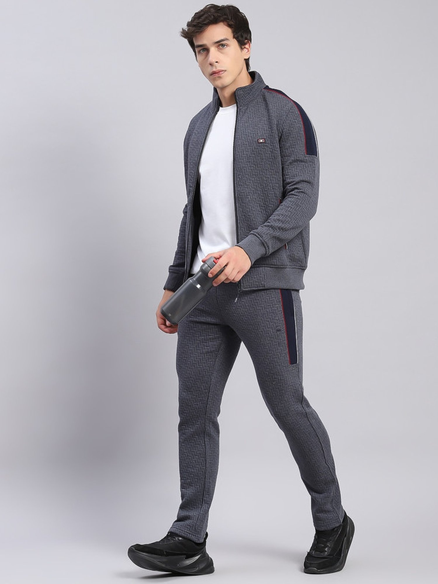 Rock.It Blue Regular Fit Printed TrackSuit