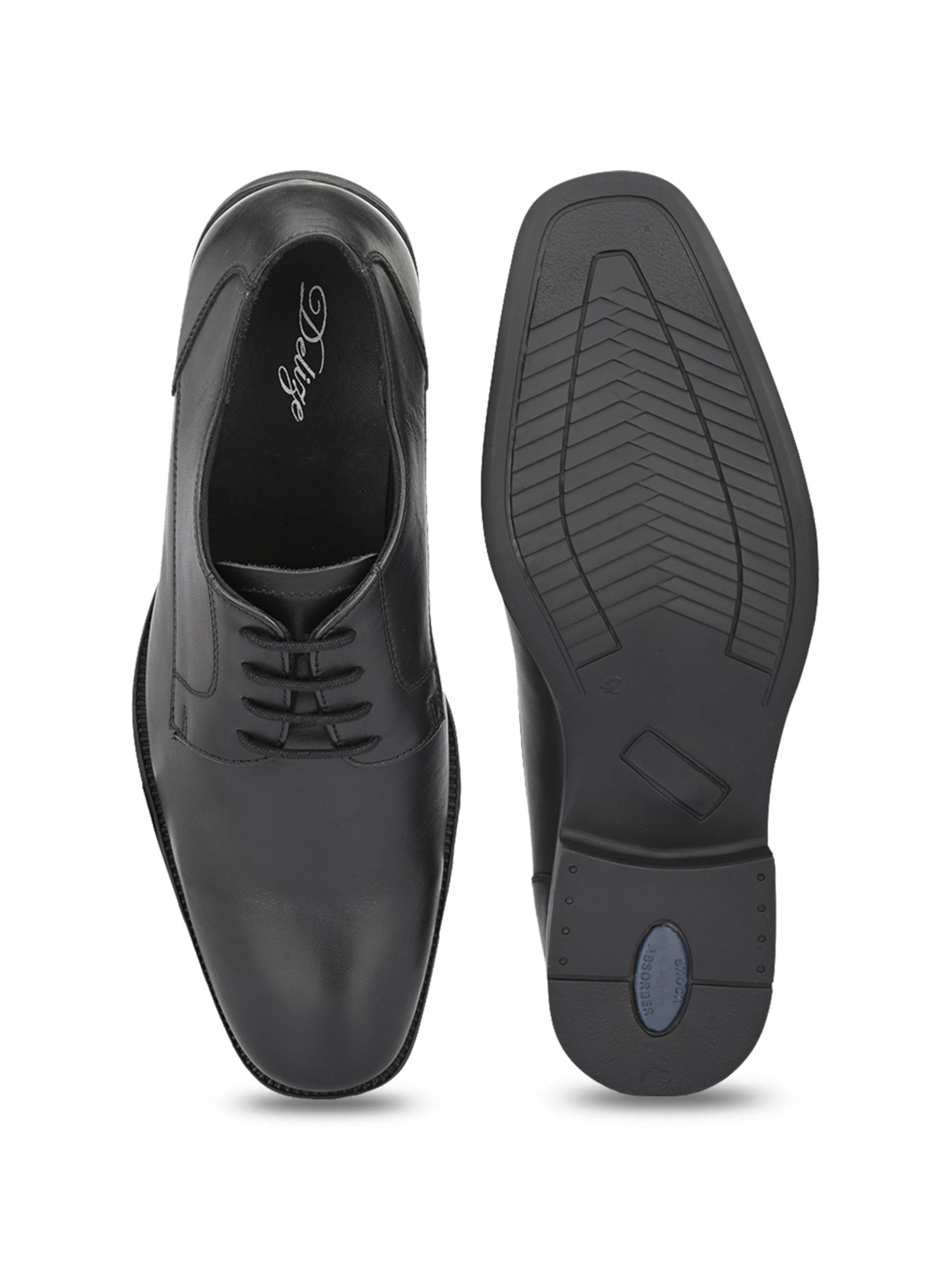 Delize Men's Black Derby Shoes