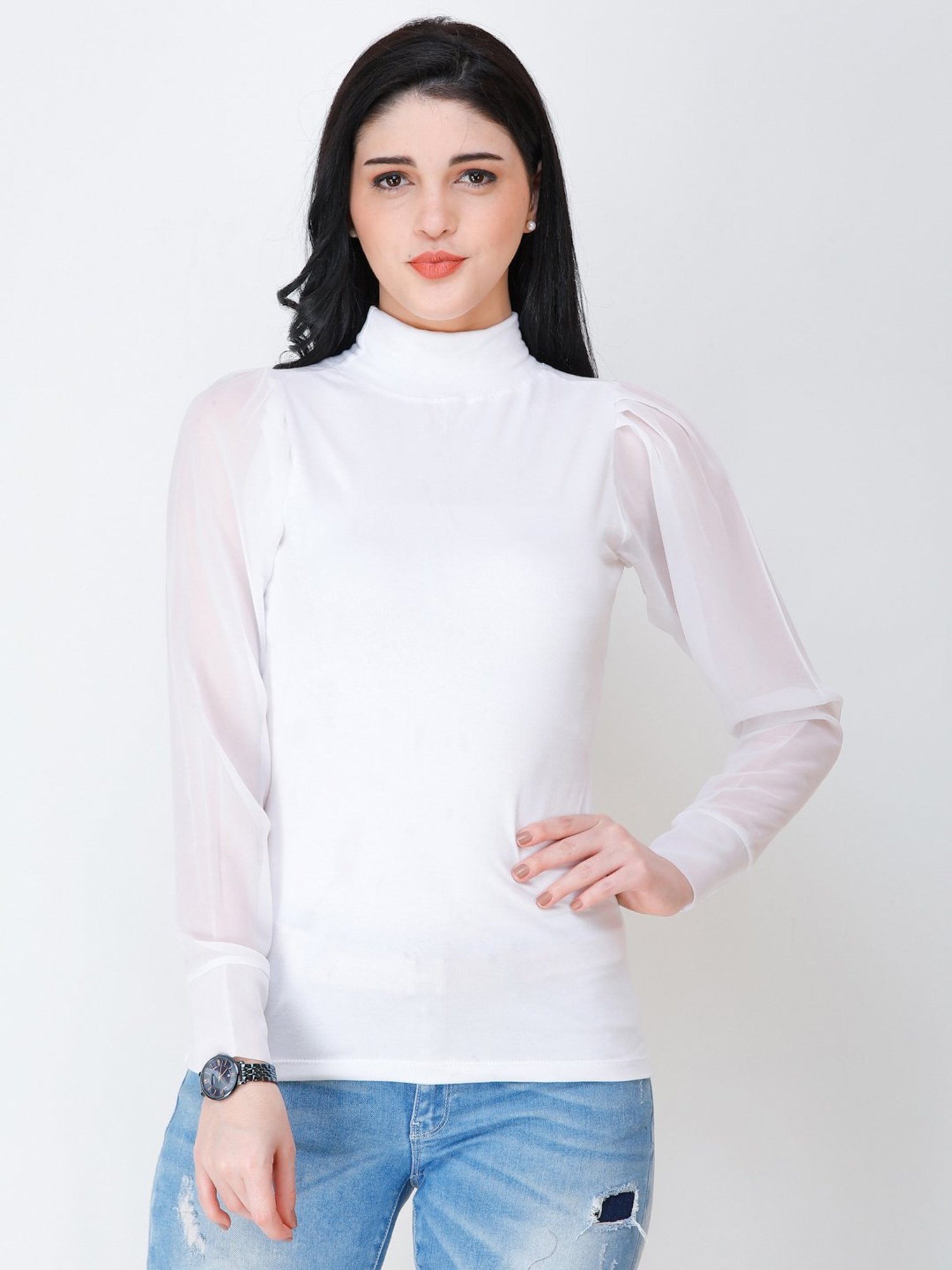Scorpius White Regular Fit Top
