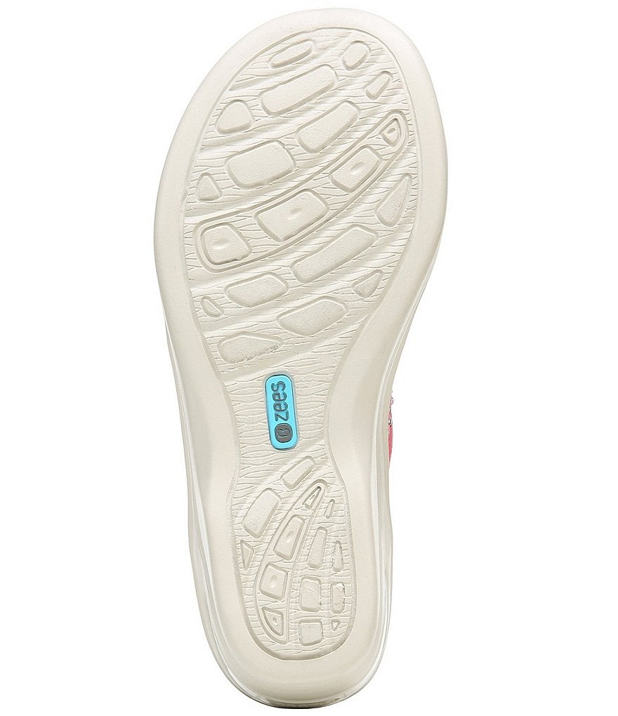 Bzees Dazzle Me Rhinestone Embellished Washable Slip-On Thong Sandals