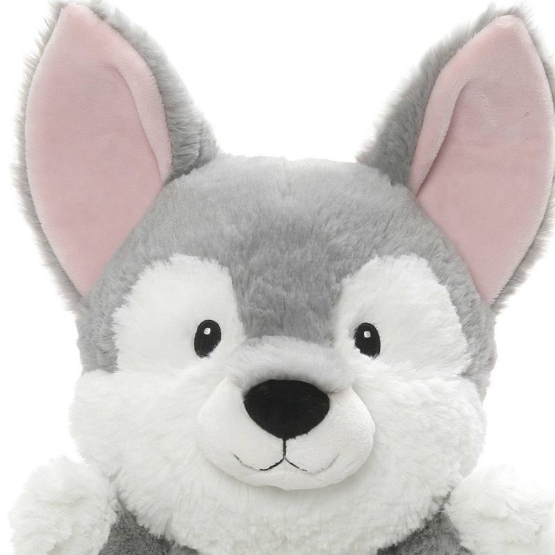 G by GUND Silly Pawz Husky Dog Plush Stuffed Animal Gray and White 12"