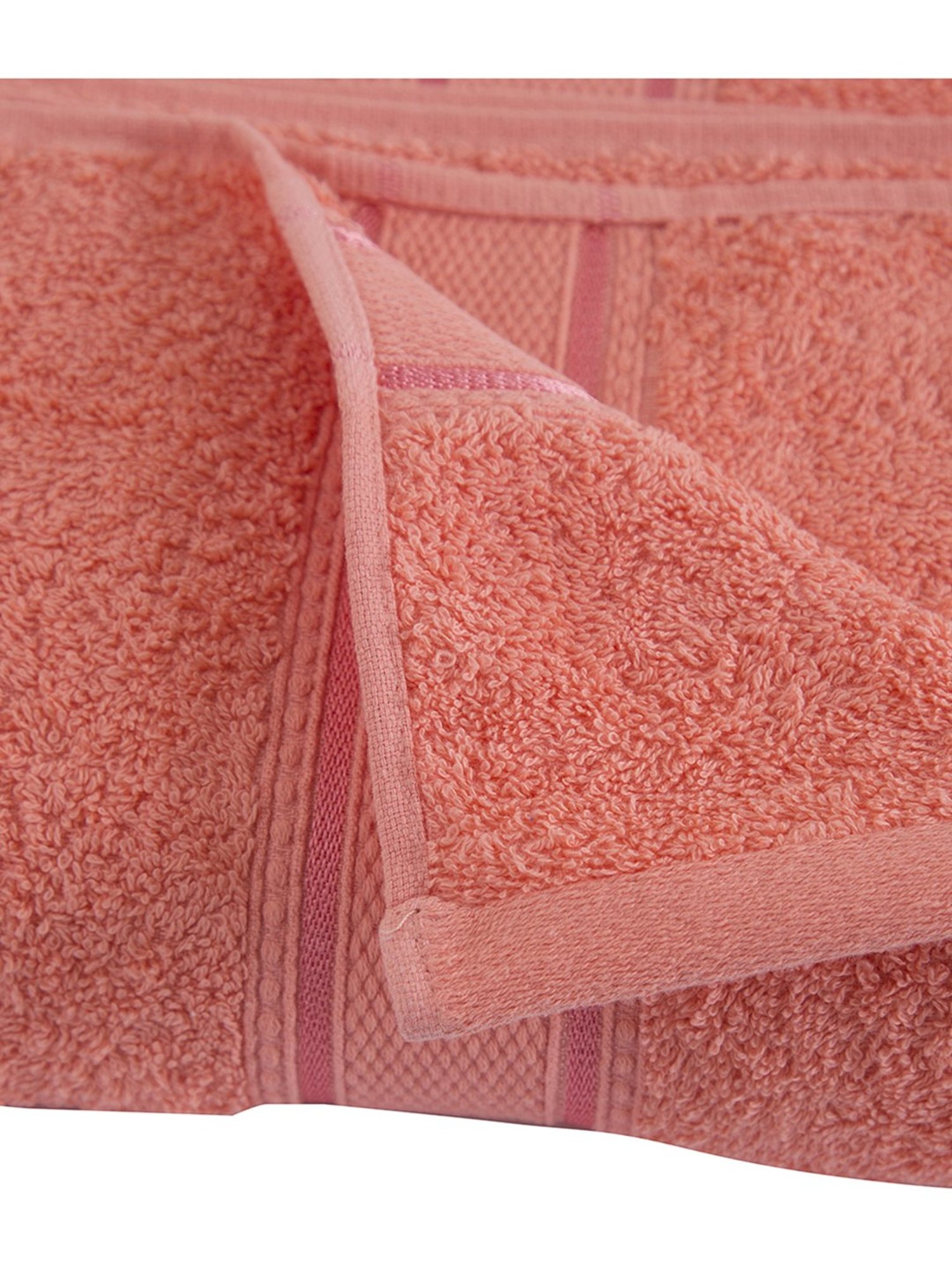 Inhouse Eddie Orange Solid 450GSM Cotton Medium Towel Set by maspar